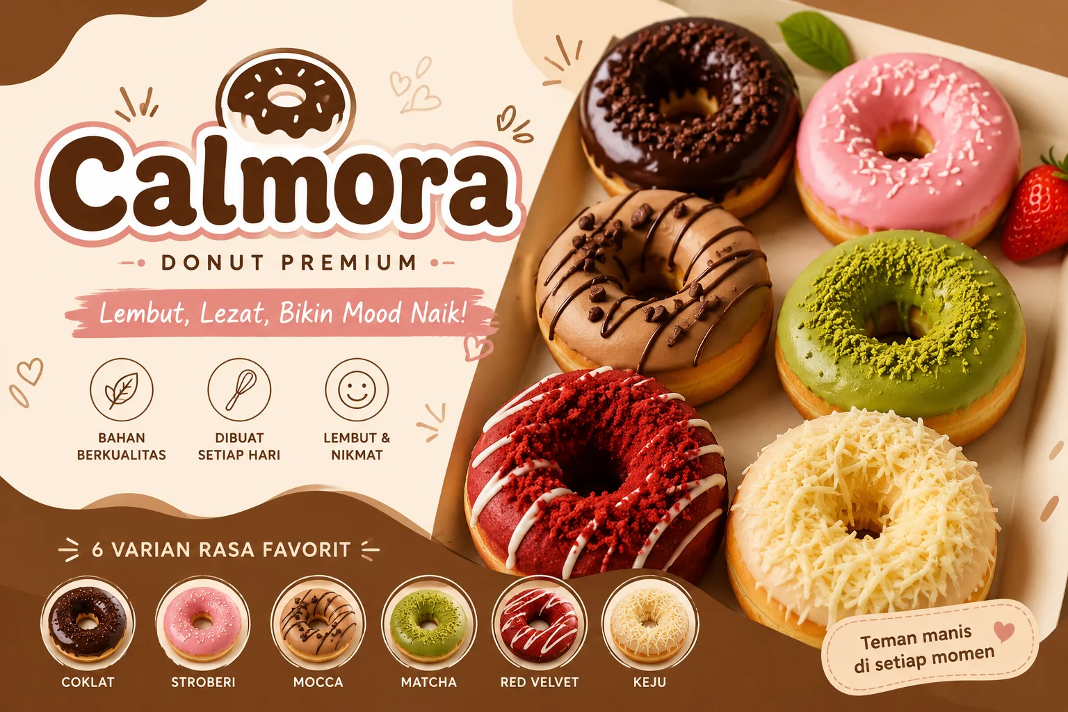 Calmora Donut, Perpaduan Rasa yang Bikin Susah Move On